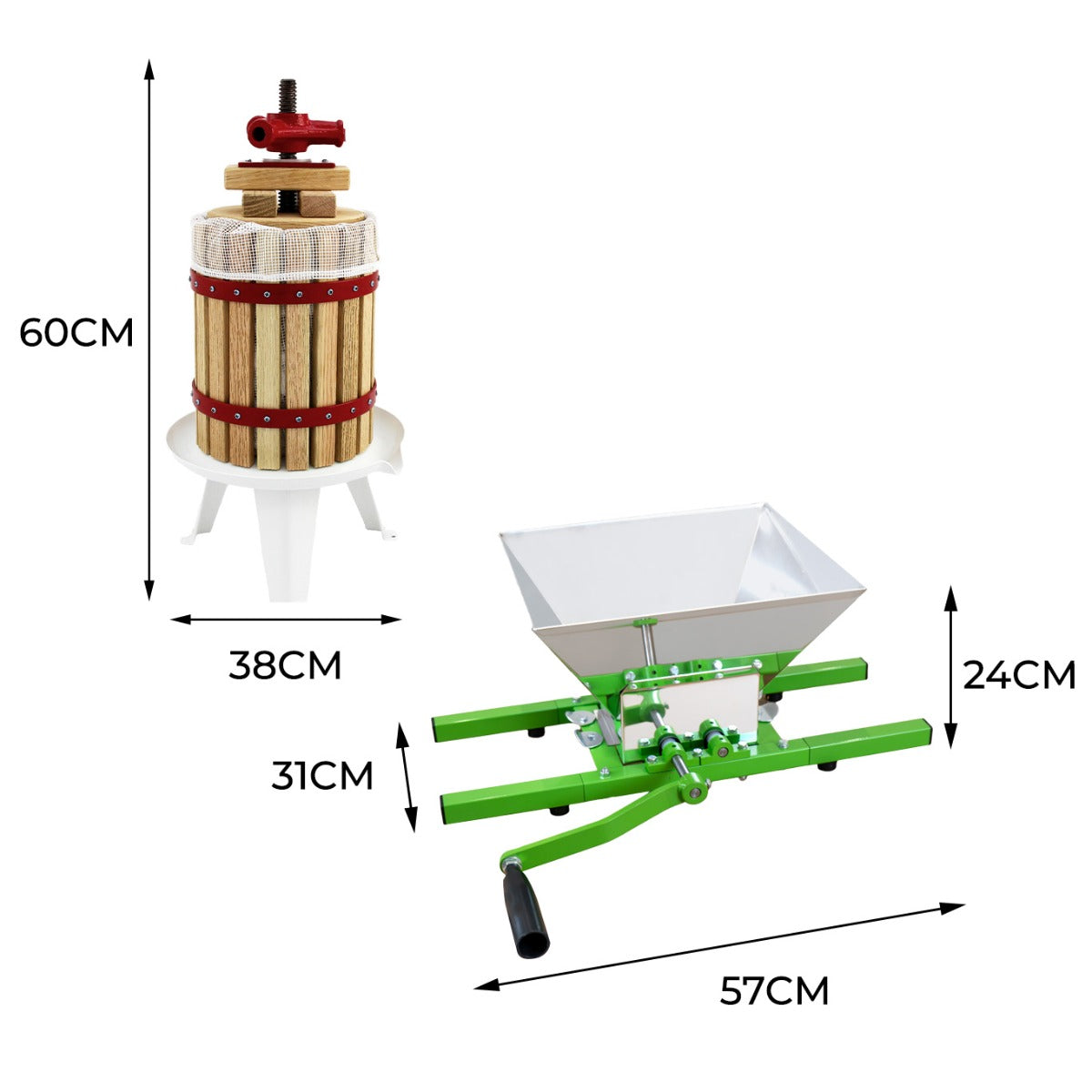 KuKoo Fruit Crusher & 12 Liter Fruitpers