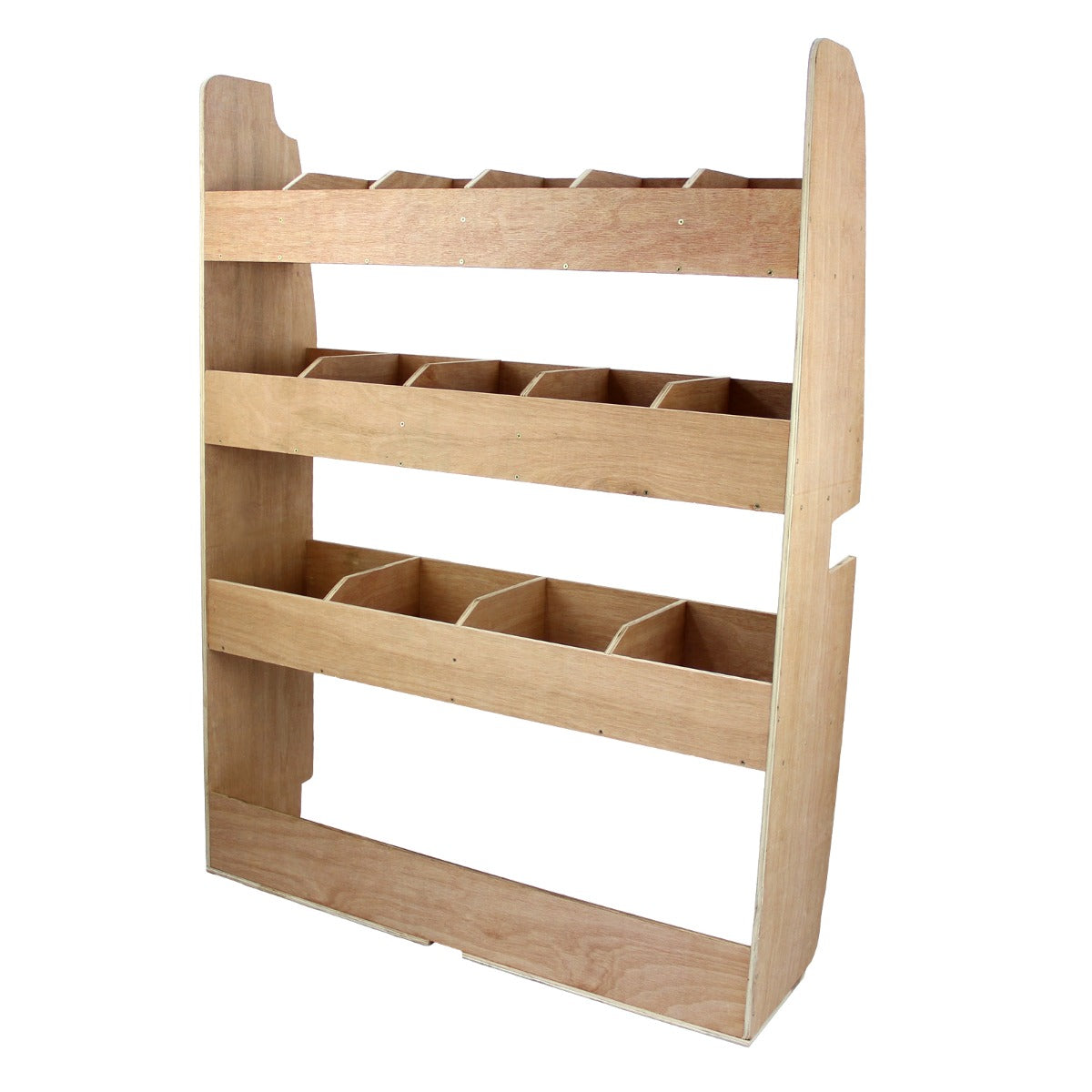 Zwarte bestelwagenbekleding met lijm en een houten rek voor Ford Transit Custom, met meerdere vakken en een stevige constructie