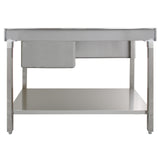 Laboratorium Spoelbak RVS Enkel 1.0 Kom Linker Afvoer