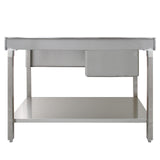 Laboratorium Spoelbak RVS Enkel 1.0 Kom Rechter Afvoer