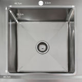 Laboratorium Spoelbak RVS Enkel 1.0 Kom Rechter Afvoer