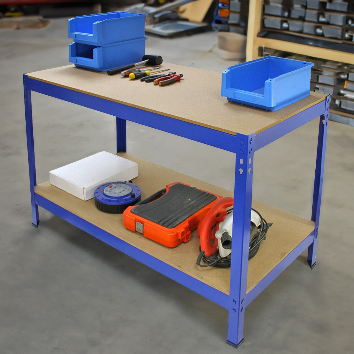 Q-Rax Garage Werkbank - Blauw