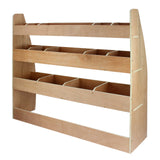 Antraciet bestelwagenbekleding met lijm en een houten rek voor VW Caddy, met vier open vakken en een strakke afwerking