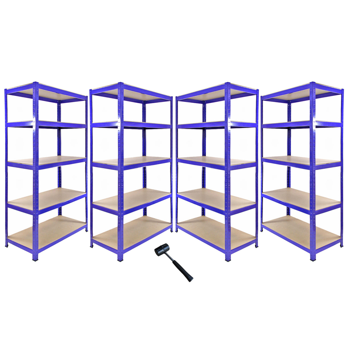 5 x T-rax Stellingkasten - 90x45x180 cm - Blauw