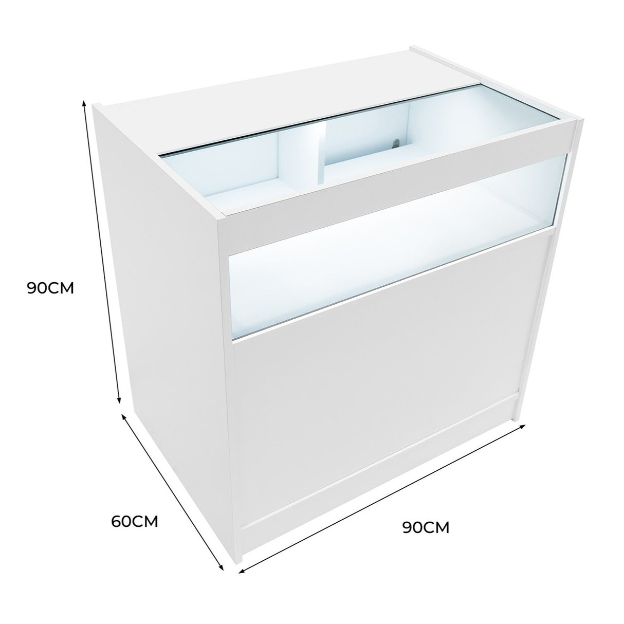 LED Detailhandel Winkel Toonbank B900 - Wit