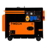 T-Mech Stille Diesel generator - Eenfasig 230V - Gesloten Frame