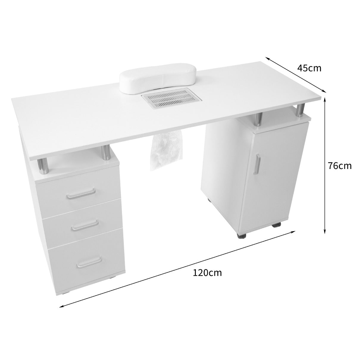 Professionele Manicure Tafel met Afzuiging - Wit