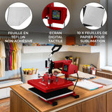 38 cm x 38 cm Swing Hitte Pers Machine, Teflon vel & Sublimatie papier