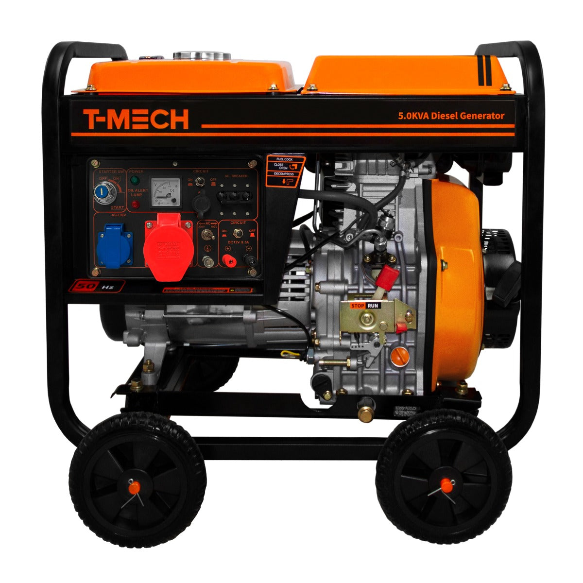 T-Mech Stille Diesel generator - Driefasig 400V 5.7kVA – Monster