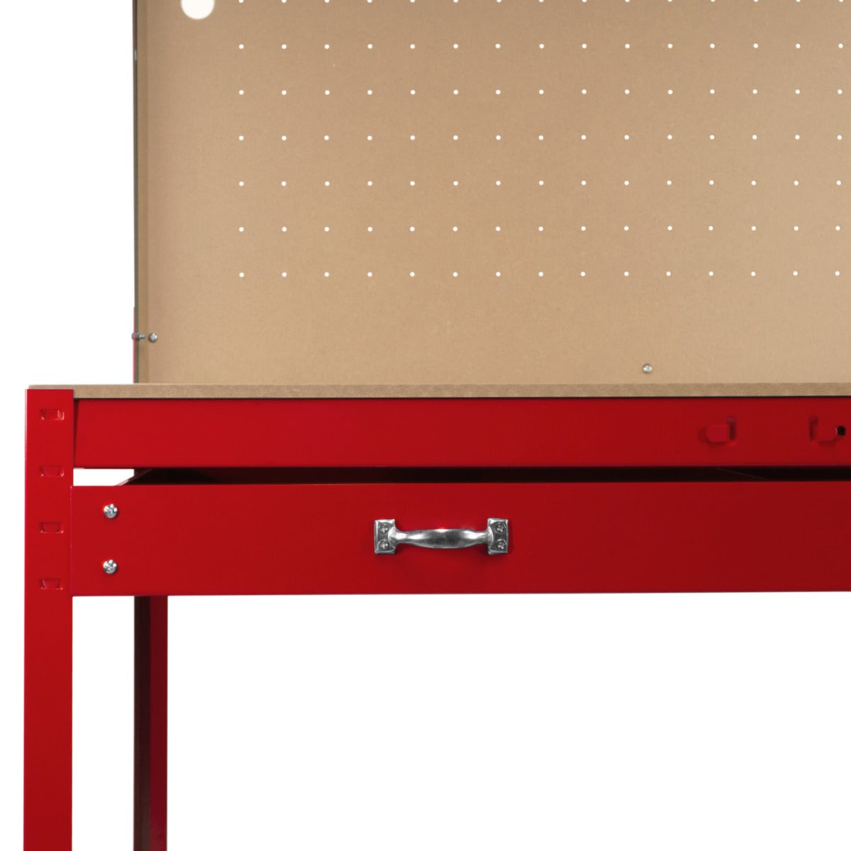 Werkbank + Ophangbord + Lade + Verlichting - Rood