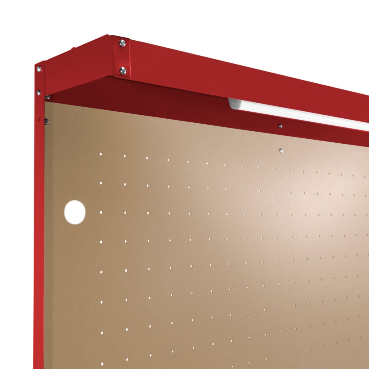 Werkbank + Ophangbord + Lade + Verlichting - Rood
