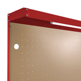 Werkbank + Ophangbord + Lade + Verlichting - Rood