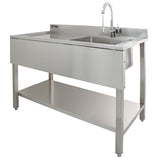KuKoo Professionele Catering Spoeltafel - RVS - Linker Afdruipvlak