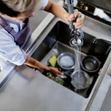 KuKoo Professionele Catering Spoeltafel - RVS - Rechter Afdruipvlak