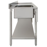 KuKoo Professionele Catering Spoeltafel - RVS - Rechter Afdruipvlak