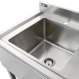 KuKoo Professionele Catering Spoeltafel - RVS - Rechter Afdruipvlak