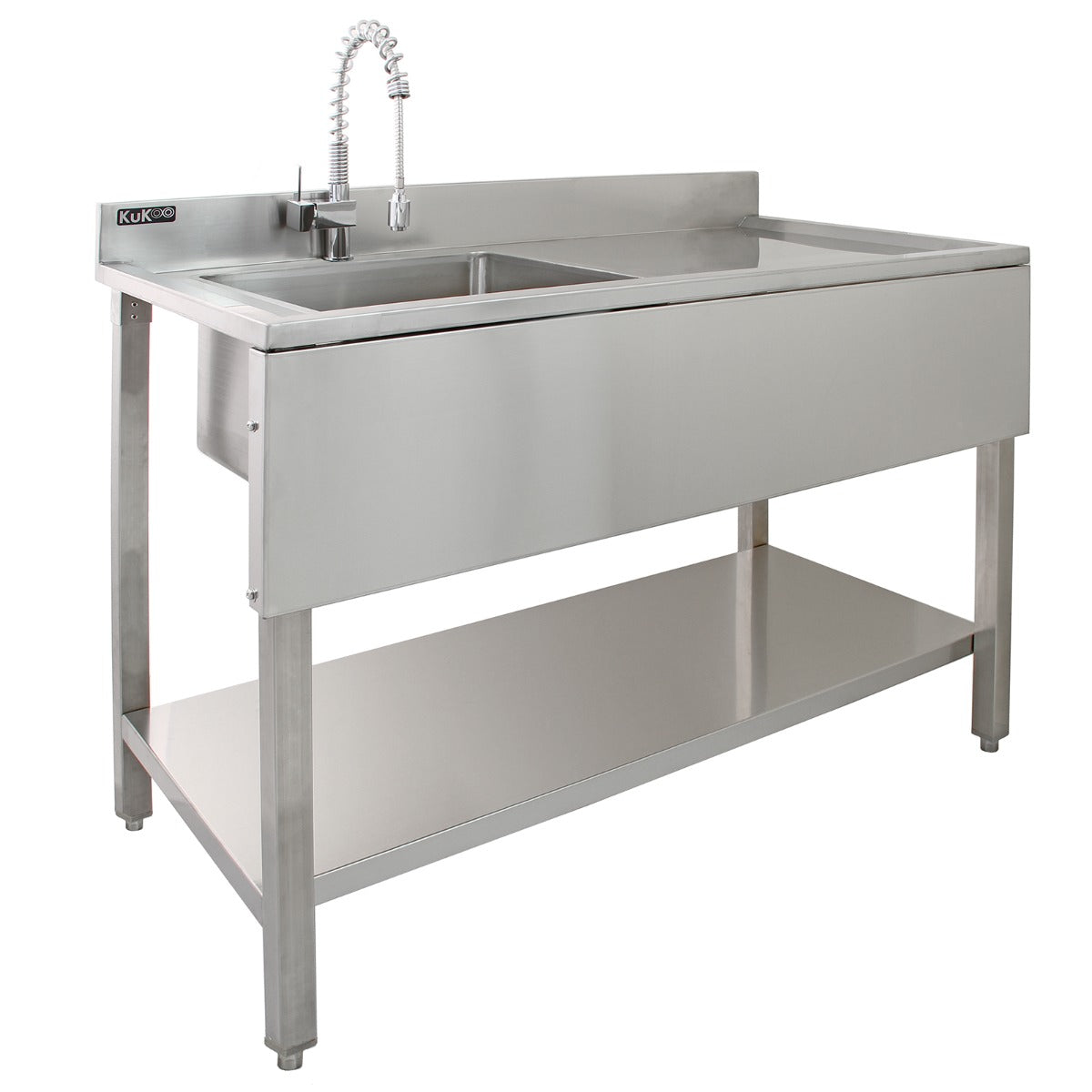KuKoo Professionele Catering Spoeltafel - RVS - Rechter Afdruipvlak