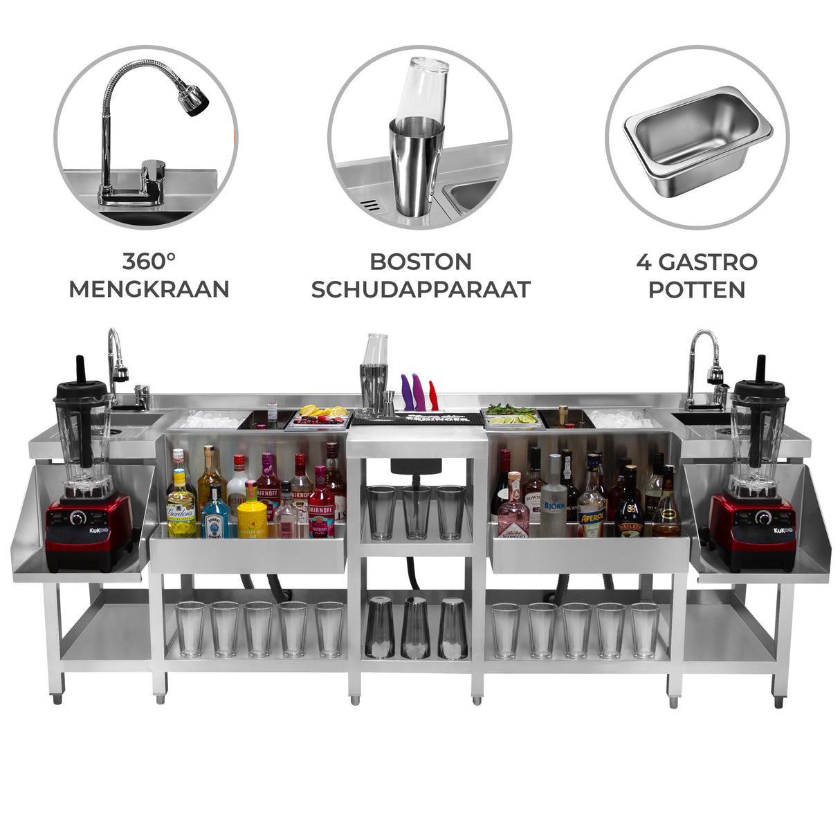 Compact Tweeling Cocktailbar Station