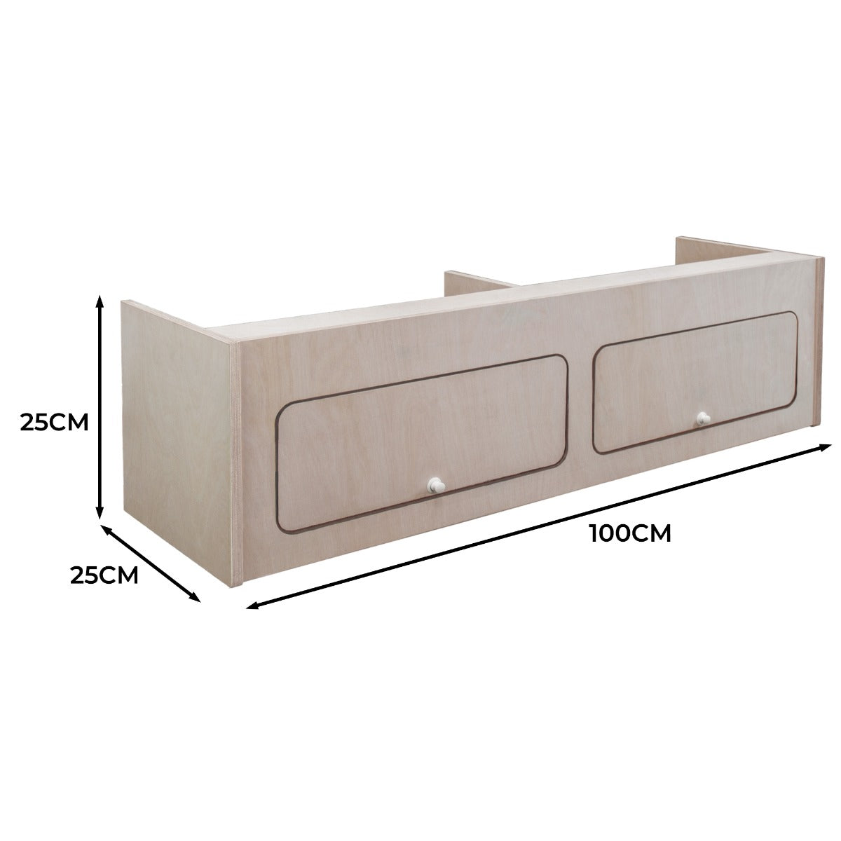 Bovenkasten voor een Camperbusje – 100cm x 25cm x 25cm