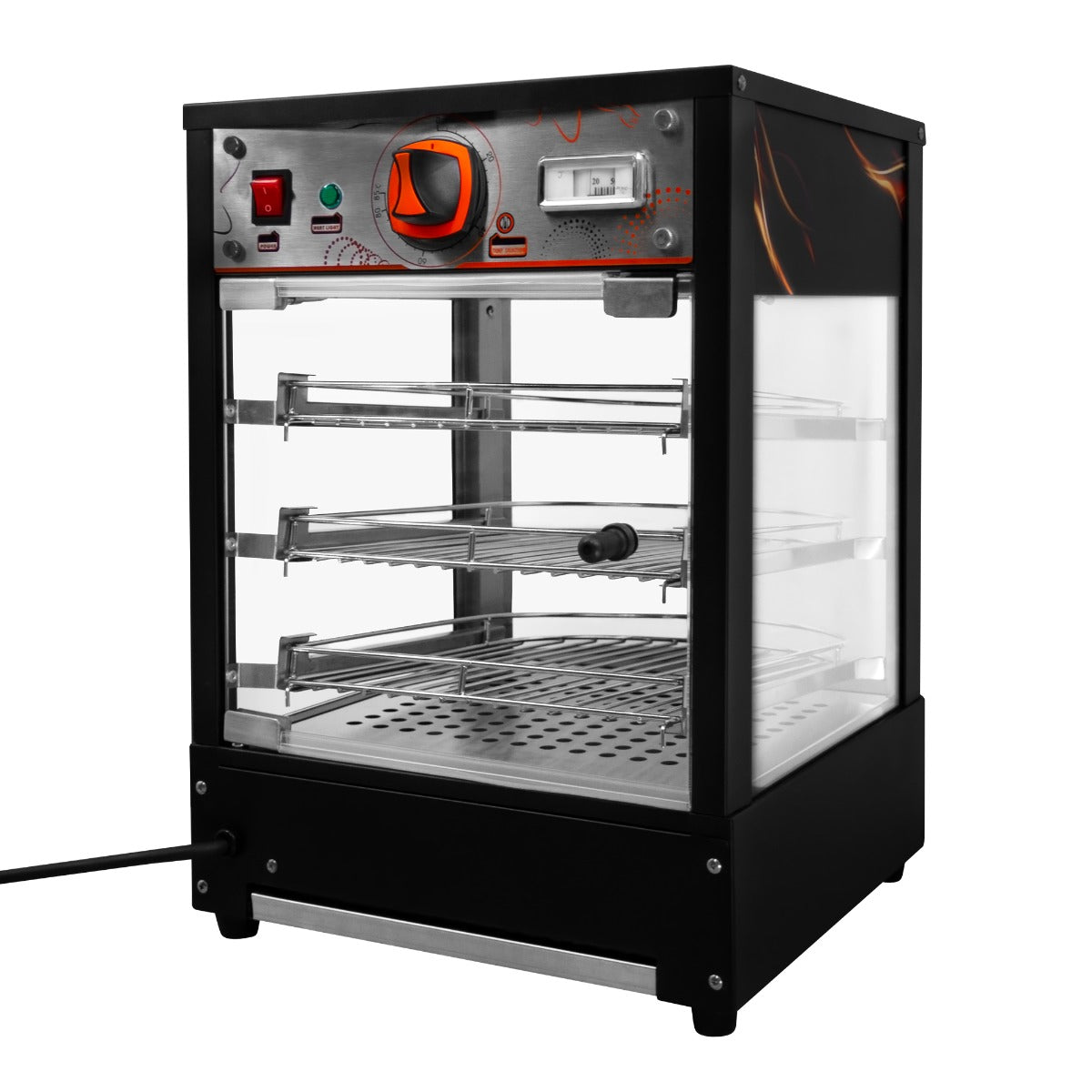 Commerciële Warmhoudkast met Glazen Pizzadisplay