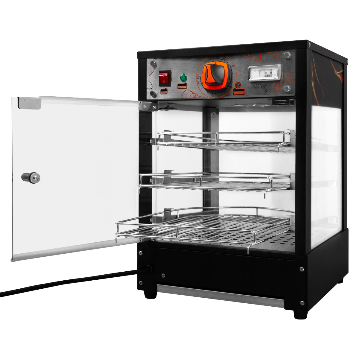 Commerciële Warmhoudkast met Glazen Pizzadisplay