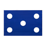 Blauw voetbaldoel doelwitdoek van 12 x 6 ft met vijf ronde schietgaten voor precisietraining en doelgerichtheid