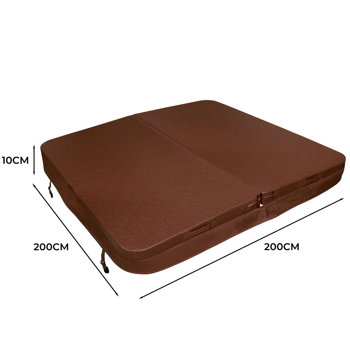 Geïsoleerd Hottubdeksel - Bruin - 2 m