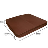 Geïsoleerd Hottubdeksel - Bruin - 2 m
