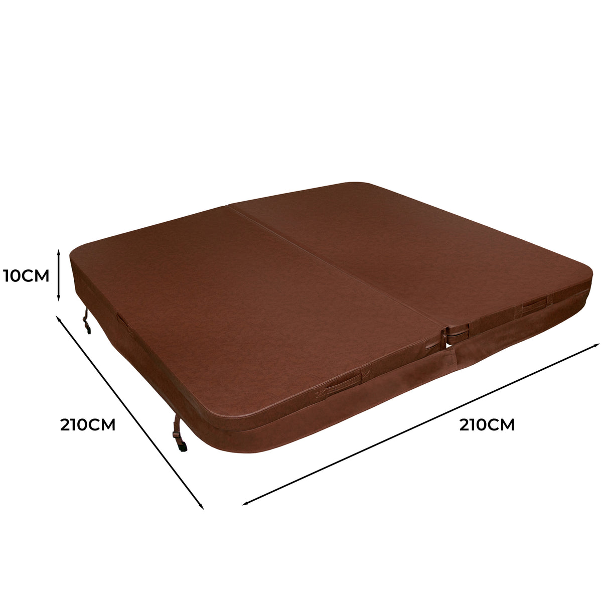 Geïsoleerd Hottubdeksel - Bruin - 2,1 m