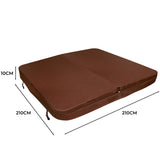 Geïsoleerd Hottubdeksel - Bruin - 2,1 m