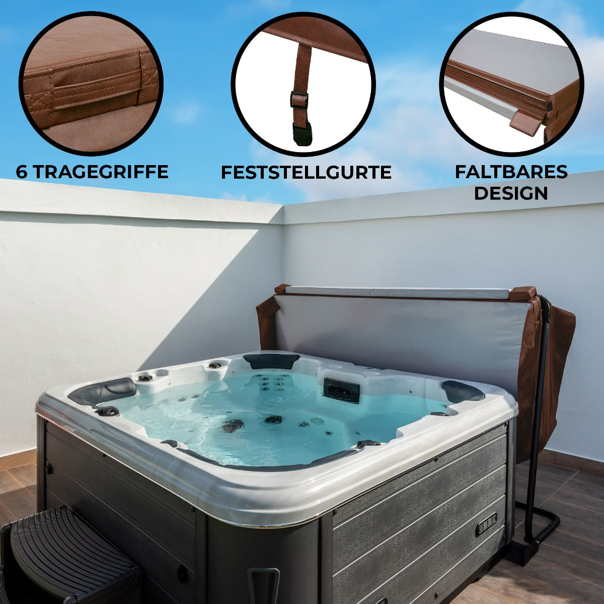 2.1m Spa-hoezen voor Jacuzzi – Bruin