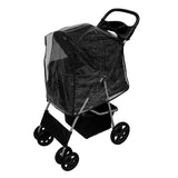 Hondenbuggy met Regenhoes - Zwart