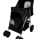 Hondenbuggy met Regenhoes - Zwart
