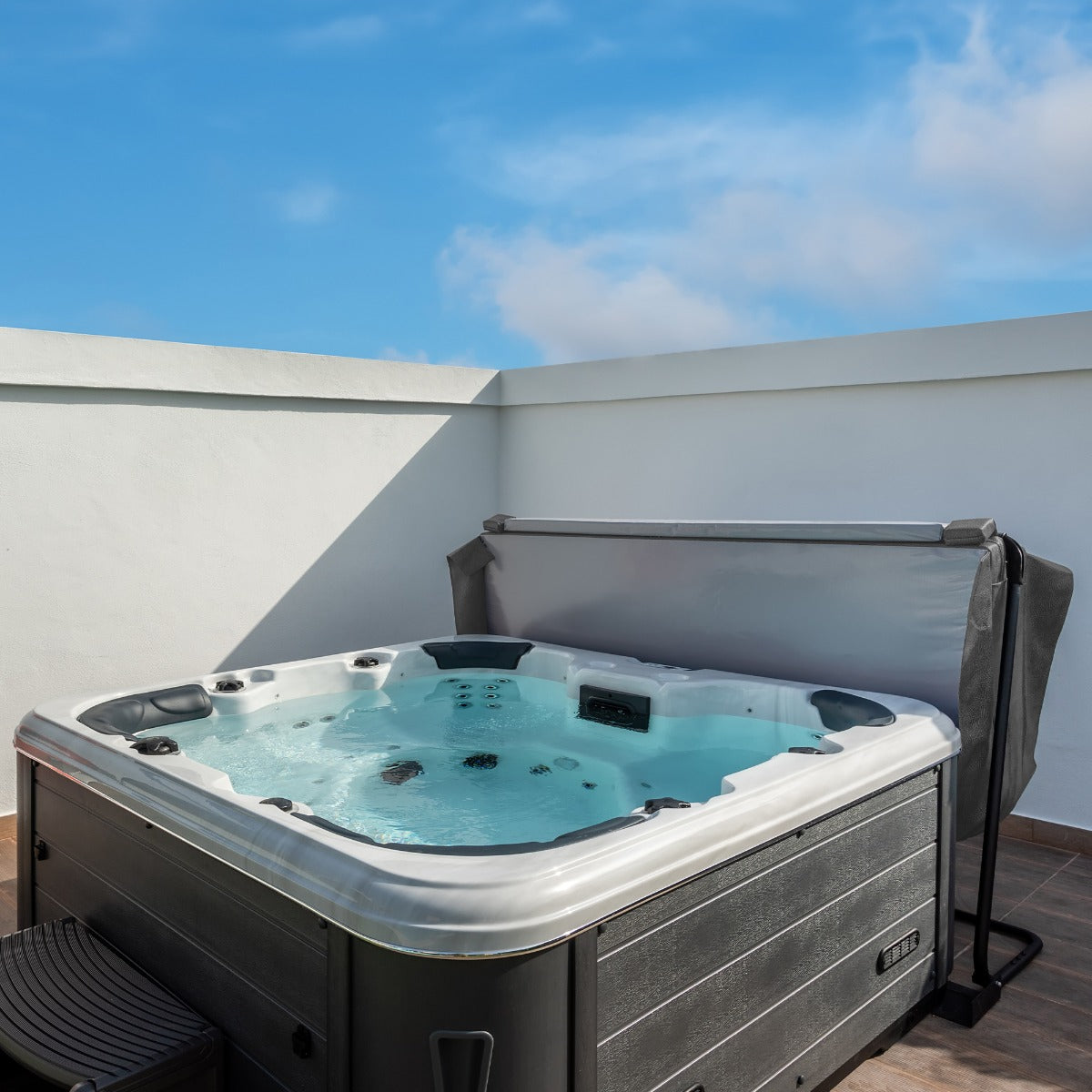 Geïsoleerd Hottubdeksel - Grijs - 2,2 m
