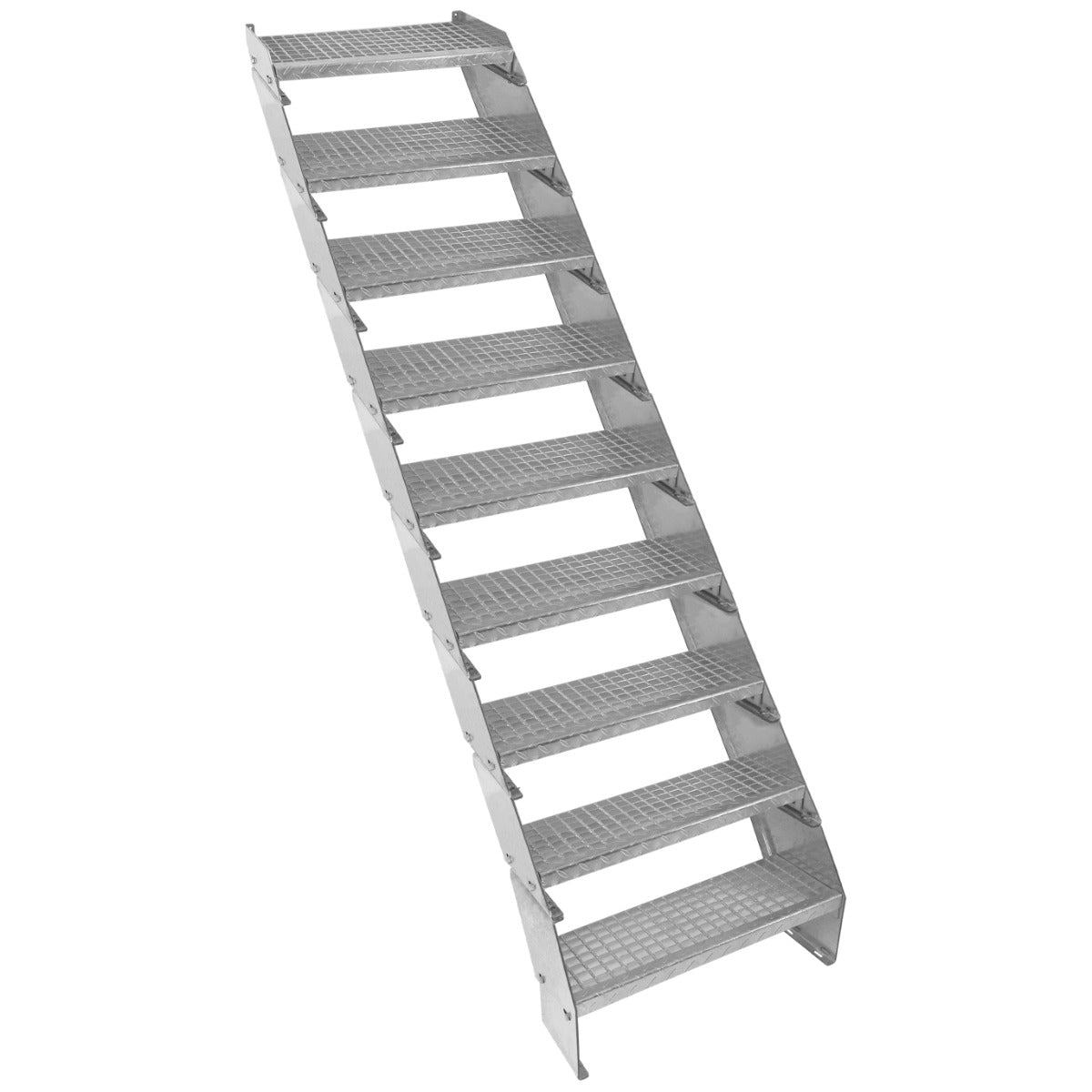 Verstelbare 9-delige verzinkte trap - 600 mm breed