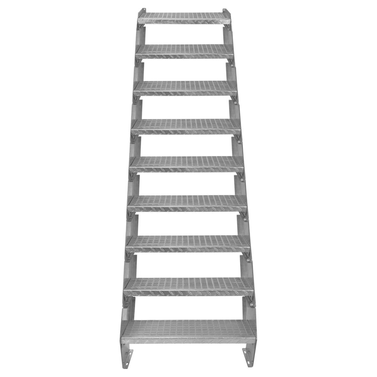 Verstelbare 9-delige verzinkte trap - 600 mm breed