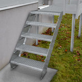 Verstelbare 9-delige verzinkte trap - 600 mm breed