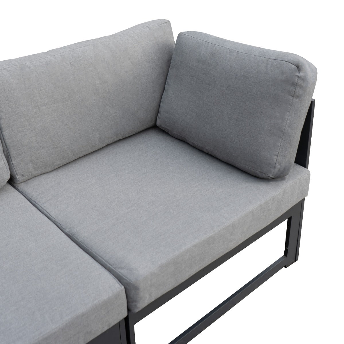 Modulaire Tuinmeubelset met Vuurschaal Grijs