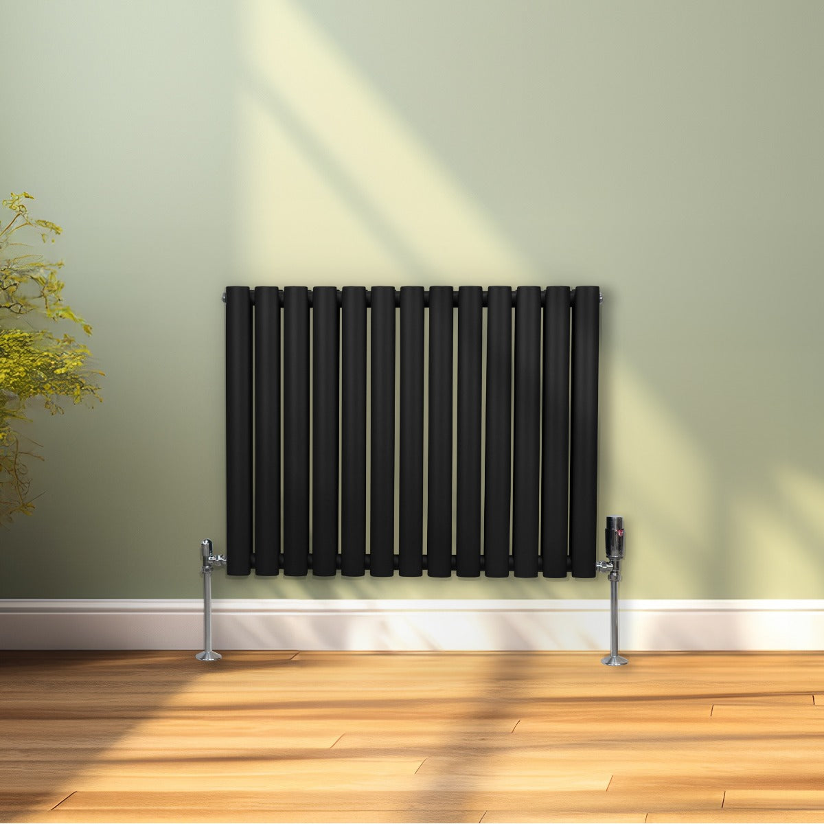 Ovale Kolomradiator - 600mm x 780mm - Zwart