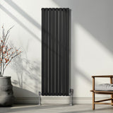 Ovale Kolomradiator - 1600mm x 480mm - Zwart