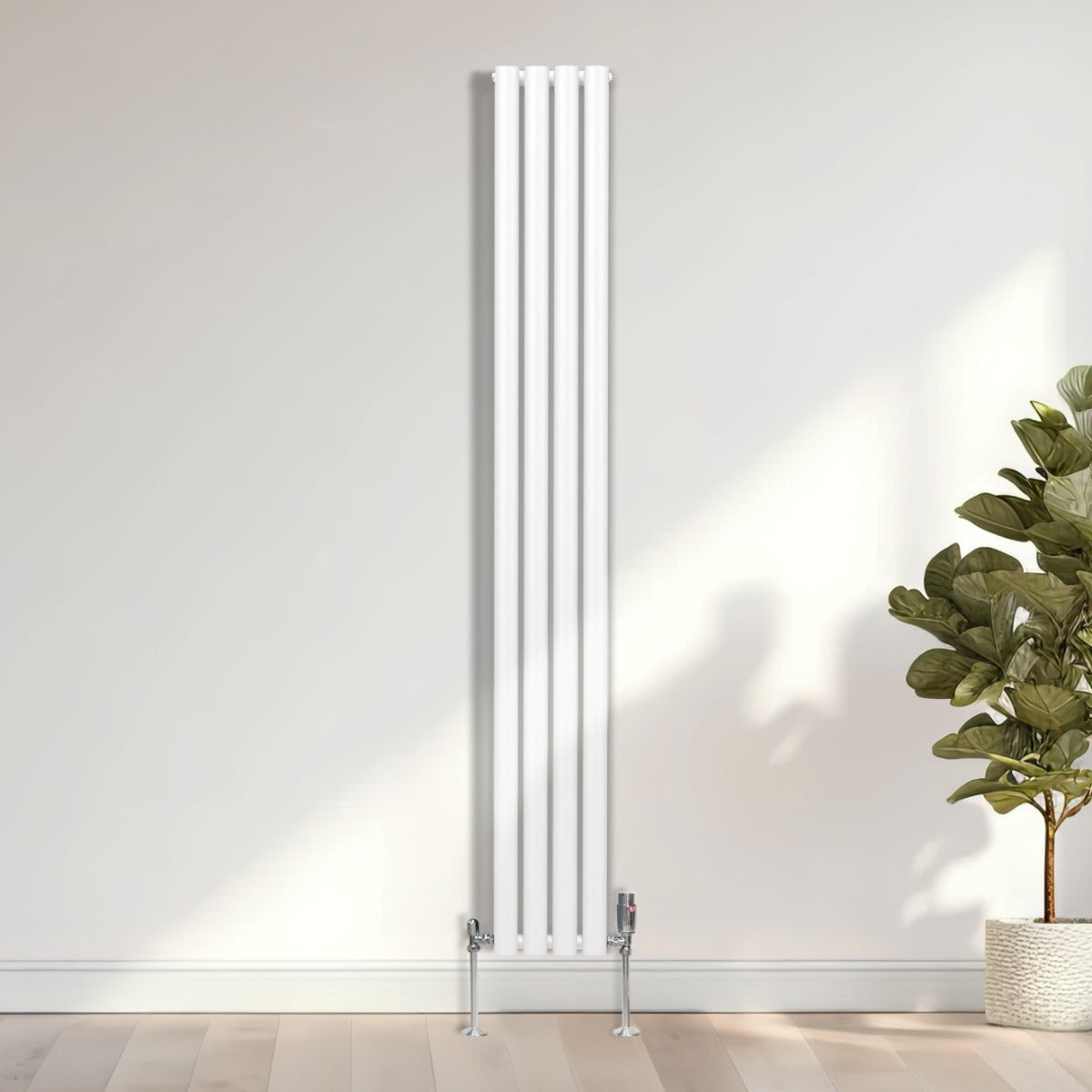 Ovale Kolomradiator - 1800mm x 240mm - Wit