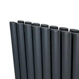 Ovale Kolomradiator - 1800mm x 480mm - Grijs