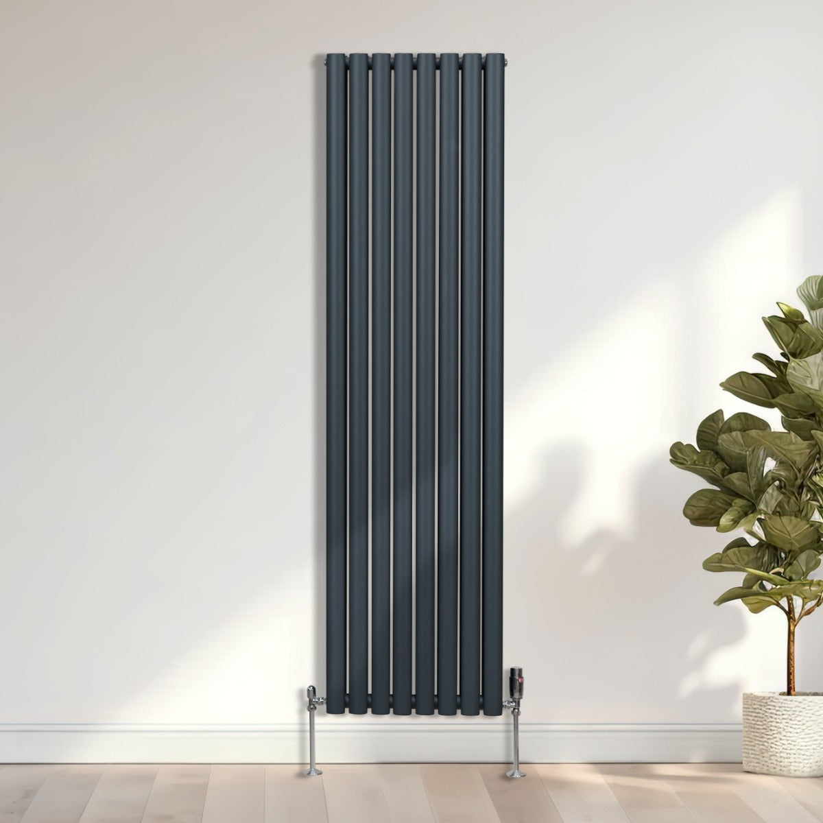 Ovale Kolomradiator - 1800mm x 480mm - Grijs