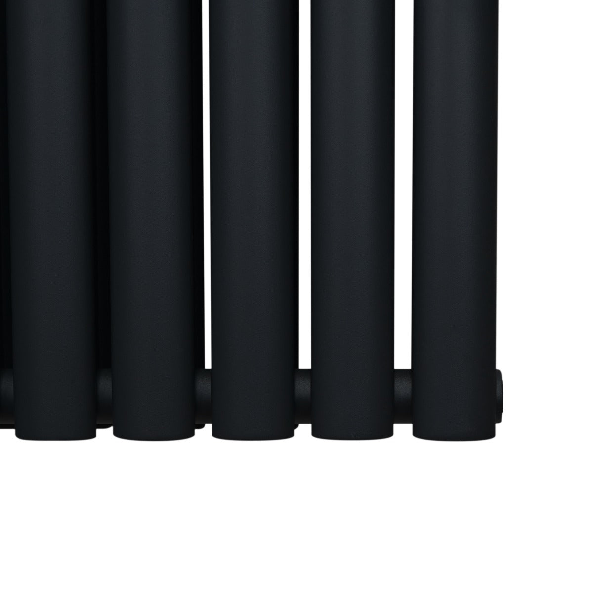 Ovale Kolomradiator - 1800mm x 480mm - Zwart