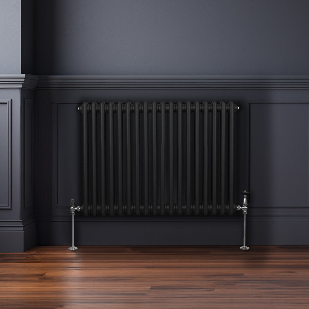 Kolom Radiators Traditionele 2 Kolom Radiator - 600 x 832mm - Zwart – Monster Shop NL
