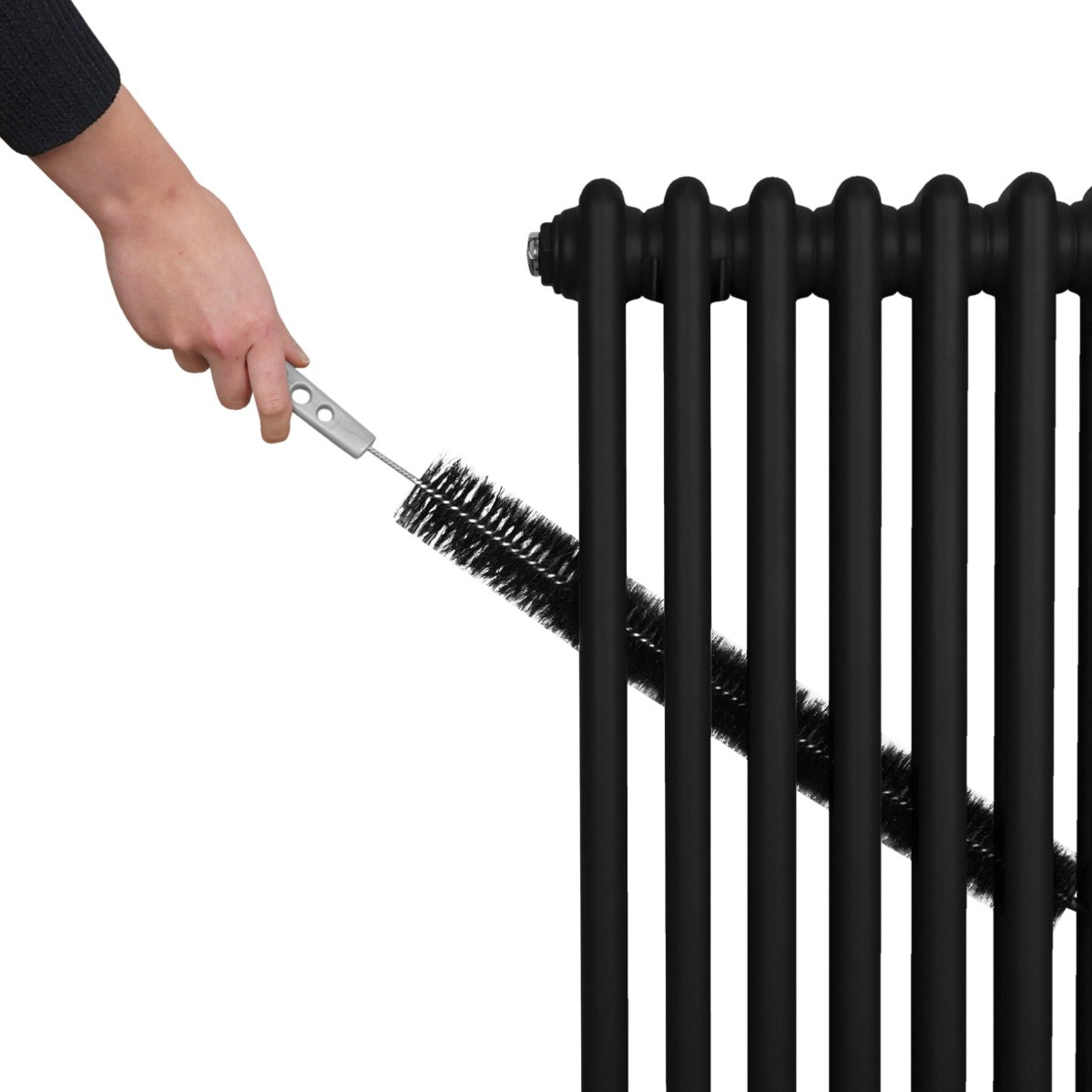 Traditionele 2-kolomsradiator - 1800 x 382 mm - Zwart