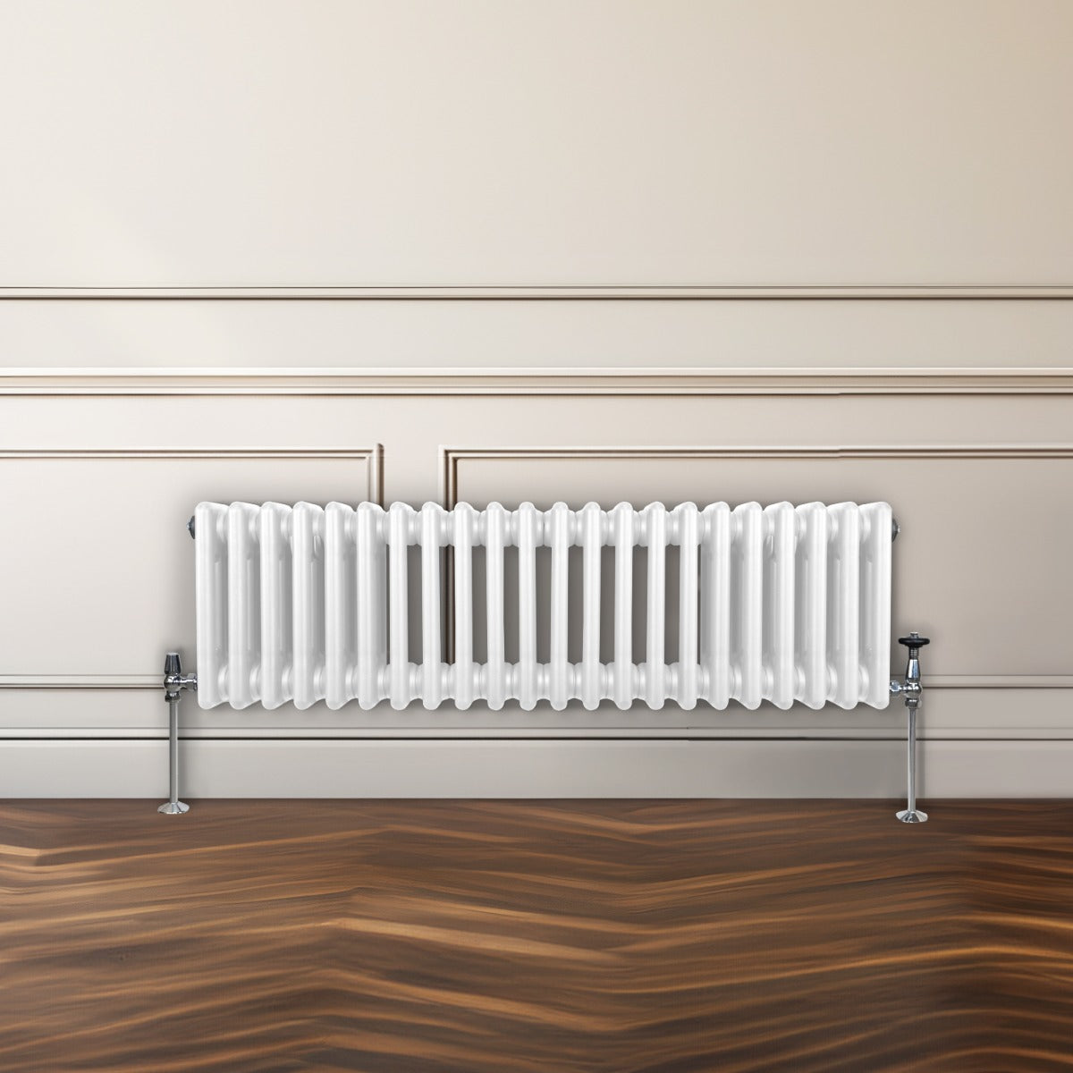 Traditionele 3 Kolom Radiator - 300 x 1192mm - Wit