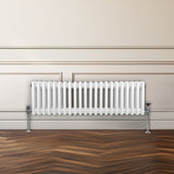 Traditionele 3 Kolom Radiator - 300 x 1192mm - Wit