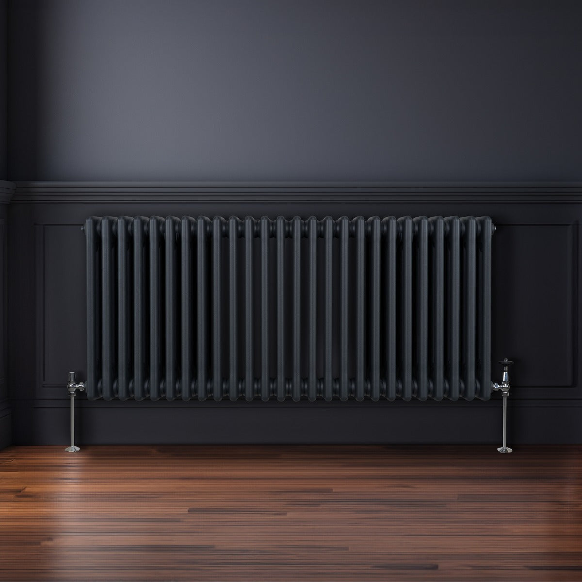 Kolom Radiators Traditionele 3 Kolom Radiator - 600 x 1192mm - Antraciet Grijs ...