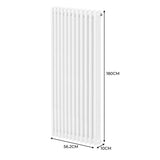 Traditionele 3-kolomsradiator - 1800 x 562 mm - Wit